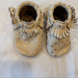 Freshly Picked Girls Moccasin Heirloom Cream size3